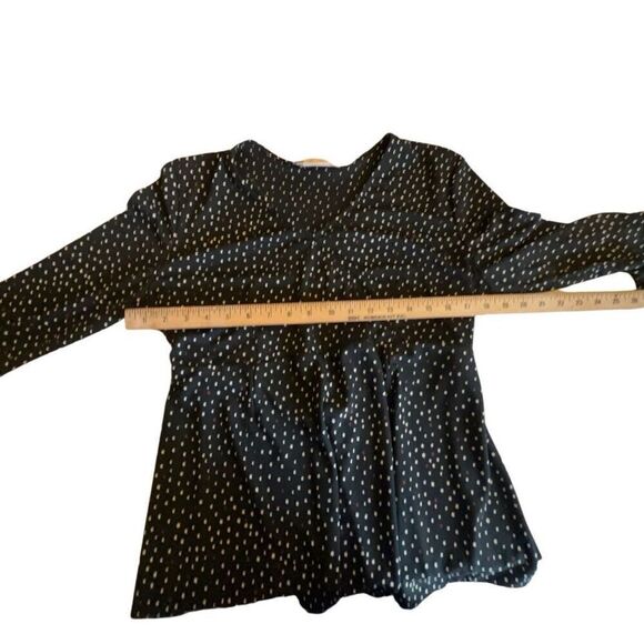 Motherhood black blouse white polka dots - Picture 1 of 11